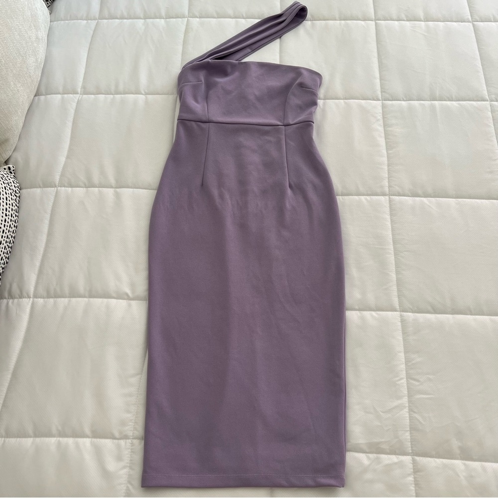 Lulus Purple One Shoulder Midi Dress